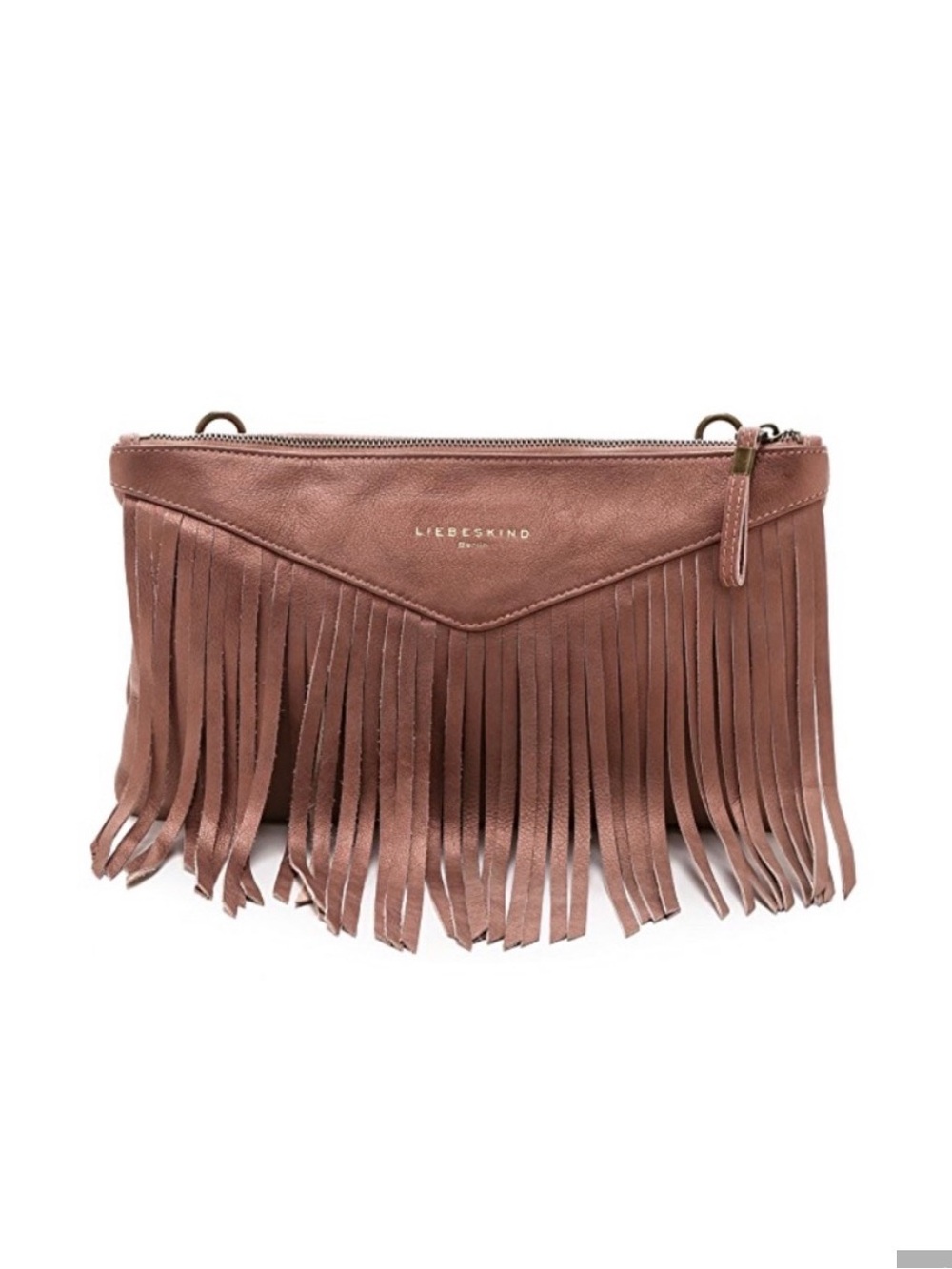 Liebeskind rose gold fringe carol crossbody bag